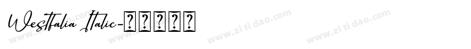 Westfalia Italic字体转换